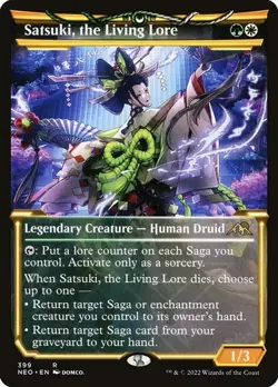 Satsuki, the Living Lore - Foil Showcase Kamigawa: Neon Dynasty NM MTG - Image 1