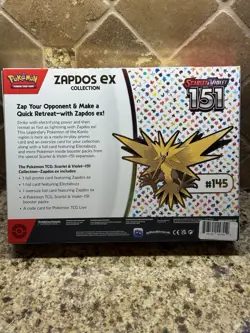 Pokemon TCG Scarlet & Violet 151 Zapdos EX Collection Box Sealed NEW - Image 2