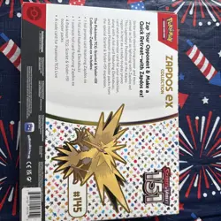 Pokemon TCG Scarlet & Violet 151 Zapdos EX Collection Box Sealed NEW - Image 2
