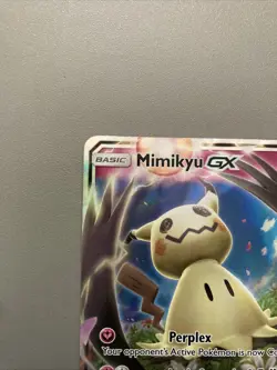 Pokemon TCG Mimikyu GX 149/214 Sun & Moon Lost Thunder Ultra Rare Holo LP - Image 2