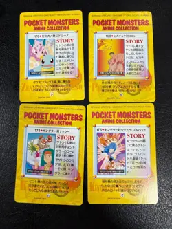 Pokemon 1999 Bandai Anime Collection Bundle 4 Vintage Pokemon Cards NM - Image 2