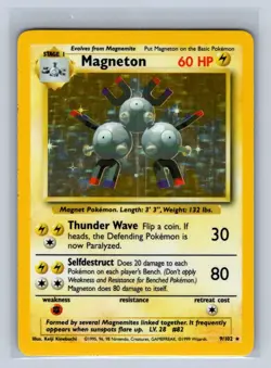1999 Pokemon Base Set Magneton Holo #9/62 - Image 1