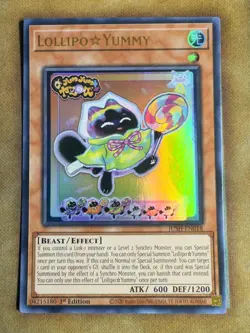 Yugioh Lollipo Yummy JUSH-EN018 Ultra Rare 1st Ed NM - Image 1