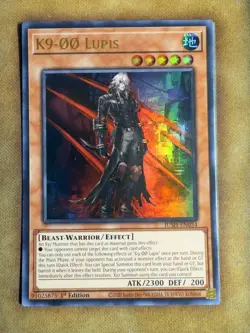 Yugioh K9-00 Lupis JUSH-EN034 Ultra Rare 1st Ed NM - Image 1