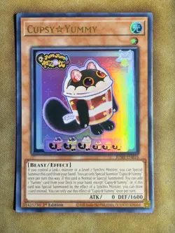 Yugioh Cupsy Yummy JUSH-EN016 Ultra Rare 1st Ed NM - Image 1