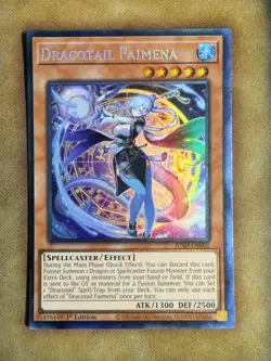 Yugioh Dracotail Faimena JUSH-EN002 Collector Rare 1st Ed NM - Image 1