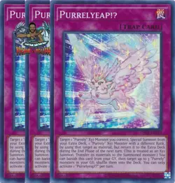 Yugioh! 3x Purrelyeap!U OP24-EN012 Super Rare NM - Image 1