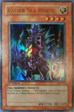 Yugioh 2004 Kaiser Sea Horse UR 1st Ed. SKE-015 Near Mint - Image 1