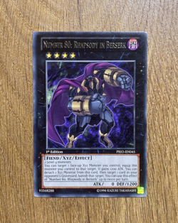 Number 80: Rhapsody In Berserk | PRIO-EN045 | Rare | 1st Edition | YuGiOh | VLP - Image 1