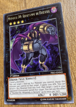 Number 80: Rhapsody In Berserk | PRIO-EN045 | Rare | 1st Edition | YuGiOh | VLP - Image 3