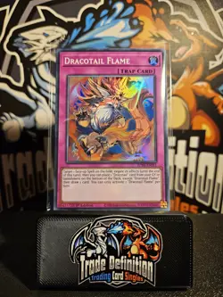 JUSH-EN011 Dracotail Flame : Super Rare 1st Edition Mint YuGiOh Card - Image 1
