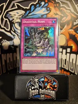 JUSH-EN010 Dracotail Horn : Super Rare 1st Edition Mint YuGiOh Card - Image 1