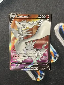 Reshiram V 172/195 Full Art Ultra Rare Holo Silver Tempest Pokemon TCG NM - Image 1