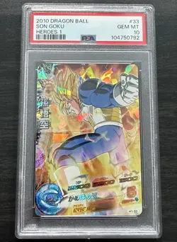 Psa10 Dragon Ball Heroes card H1-33 Sr Son Goku - Image 1