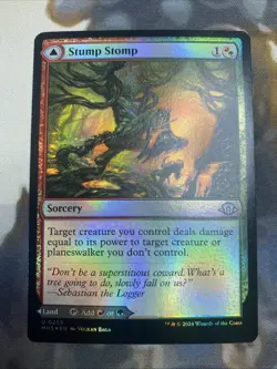 MTG: Modern Horizons 3 Stump Stomp / Burnwillow Clearing Foil NM - Image 1