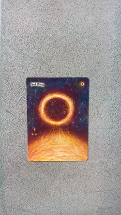MtG Sol Ring Full Magic Altered Hand Painted Art Original Alter - Image 1