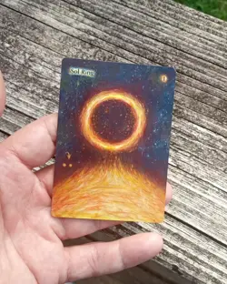MtG Sol Ring Full Magic Altered Hand Painted Art Original Alter - Image 2