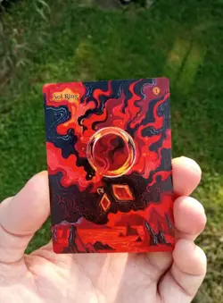 MtG Sol Ring Full Magic Altered Hand Painted Art Original Alter - Image 1