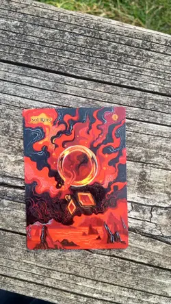 MtG Sol Ring Full Magic Altered Hand Painted Art Original Alter - Image 2