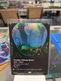 Evendo, Waking Haven (Borderless) (Galaxy Foil) Edge of Eternities Foil Mtg - Image 1