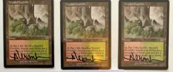X3 MTG Wooded Foothills ( Onslaught) - Signed By Artist Rob Alexander! - Image 5
