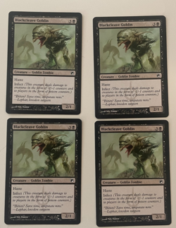 Blackcleave Goblin x4 Scars of Mirrodin x4 Playset Magic the Gathering MTG - Image 1