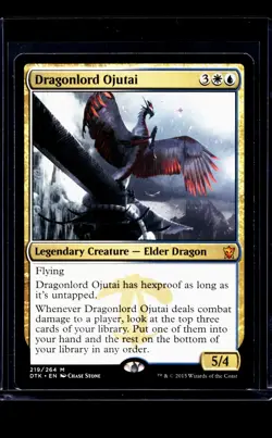 2015 MTG Magic The Gathering DTK Dragons of Tarkir #219 Dragonlord Ojutai - Image 1
