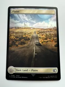 Plains (0296) #296 (Foil) (NM) Final Fantasy FIN Magic MTG - Image 1
