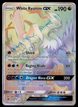 Pokemon TCG Dragon Majesty #74/70 White Kyurem GX (Secret) MP - Image 1