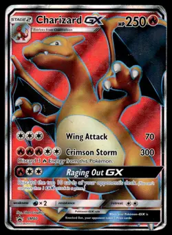 Pokemon TCG SM Promos #SM60 Charizard GX DMG (Creases) - Image 1