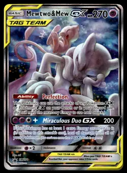 Pokemon TCG SM Promos #SM191 Mewtwo & Mew GX LP (Minor Scratches) - Image 1