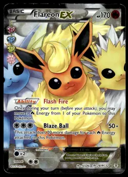 Pokemon TCG Generations: Radiant Collection #RC28/RC32 Flareon EX (Full Art) HP - Image 1