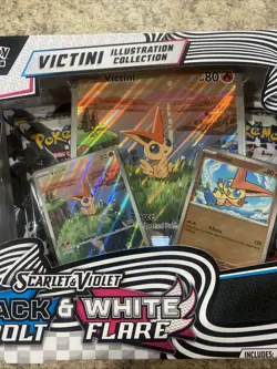 POKEMON SCARLET VIOLET BLACK BOLT & WHITE FLARE VICTINI ILLUSTRATION COLLECTION - Image 2