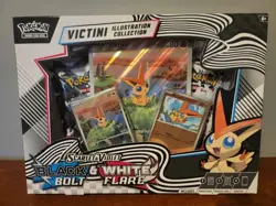 POKEMON SCARLET VIOLET BLACK BOLT & WHITE FLARE VICTINI ILLUSTRATION COLLECTION - Image 1