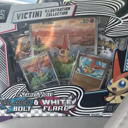 Pokemon SCARLET VIOLET BLACK BOLT & WHITE FLARE VICTINI ILLUSTRATION COLLECTION - Image 1