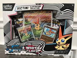POKEMON SCARLET VIOLET BLACK BOLT & WHITE FLARE VICTINI ILLUSTRATION COLLECTION - Image 1