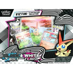 POKEMON SCARLET VIOLET BLACK BOLT & WHITE FLARE VICTINI ILLUSTRATION COLLECTION - Image 1
