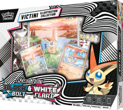 POKEMON SCARLET VIOLET BLACK BOLT & WHITE FLARE VICTINI ILLUSTRATION COLLECTION - Image 1