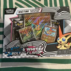 POKEMON SCARLET VIOLET BLACK BOLT & WHITE FLARE VICTINI ILLUSTRATION COLLECTION - Image 1