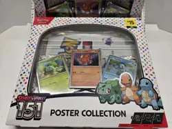 Scarlet & Violet Pokemon 151 Poster Collection LOT of 5 W/ Box Display Case - Image 1