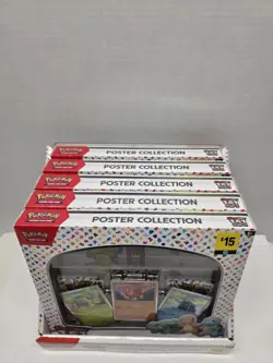 Scarlet & Violet Pokemon 151 Poster Collection LOT of 5 W/ Box Display Case - Image 2