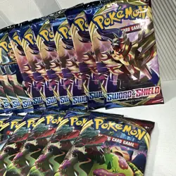 Pokemon TCG Sword and Shield Base Set 18 Booster Packs Sealed - Image 2