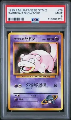 PSA 9 MINT SABRINA'S SLOWPOKE NO. 079 GYM 2 CHALLENGE POKEMON JAPANESE - Image 1