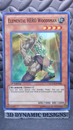 | Yugioh Elemental HERO Woodsman LCGX-EN034 1st Edition PL 🔥 | - Image 1