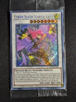 Yugioh Cyber Slash Harpie Lady DLCS-EN148 Limited Edition Secret Rare Sealed NM - Image 1