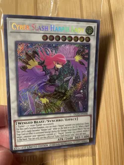 Yugioh Cyber Slash Harpie Lady DLCS-EN148 Limited Edition Secret Rare Sealed NM - Image 2