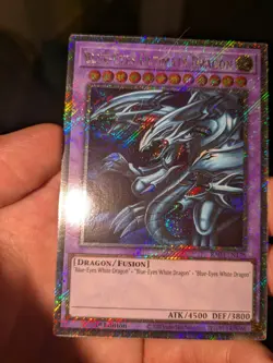 Yugioh Blue-Eyes Ultimate Dragon RA03-EN178 Platinum Secret Rare 1st Edition - Image 1