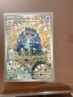 Pokemon Seismitoad IR 105/086 Black Bolt Holofoil Card, Near Mint Condition - Image 1
