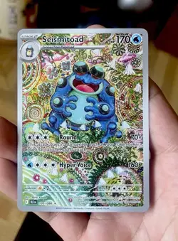 Pokemon Seismitoad IR 105/086 Black Bolt Holofoil Card, Near Mint Condition - Image 1