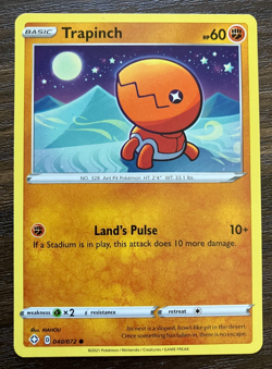 Trapinch 040/072 - 2021 Pokemon Shining Fates Common Card - CLEAN NM - Image 1
